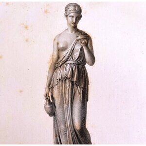 Hebel 1834 Engraving Thorwaldsen Victorian Woman Art Religious DWBB3